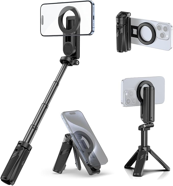 WIRSENS Magnetic Phone Tripod with Wireless Grip – Stability Meets Freedom