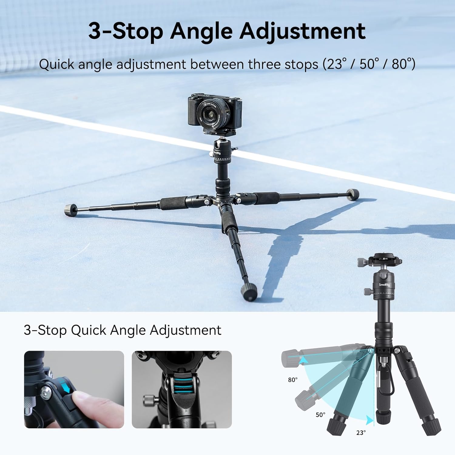 WIRSENS VT-20 Aluminum Mini Table Tripod – Compact. Durable. Exceptionally Stable.