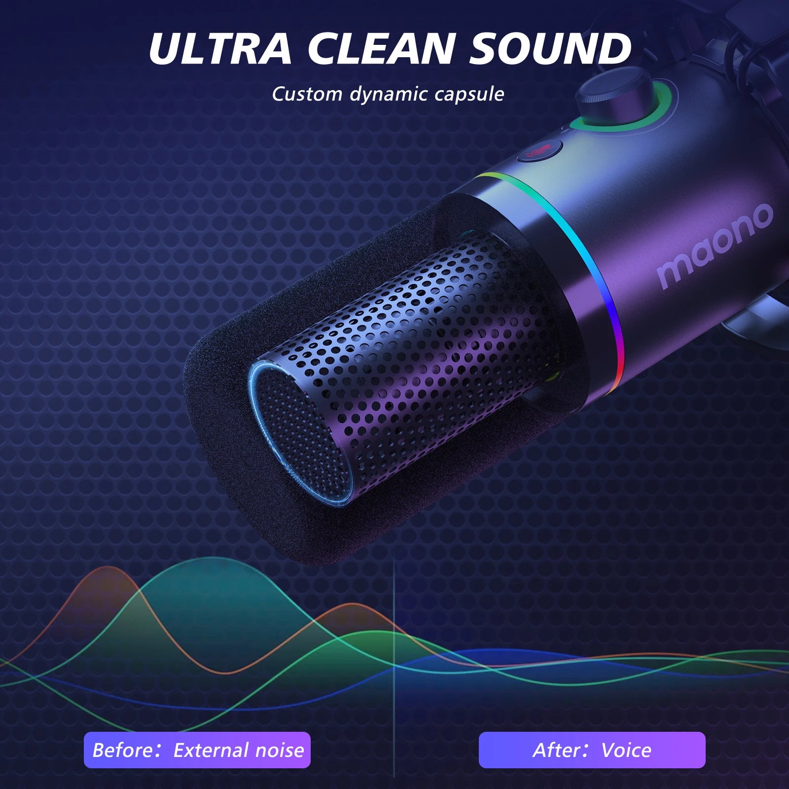 WIRSENS Dynamic Microphone XLR/USB Dual mode Dynamic Mic Podcast