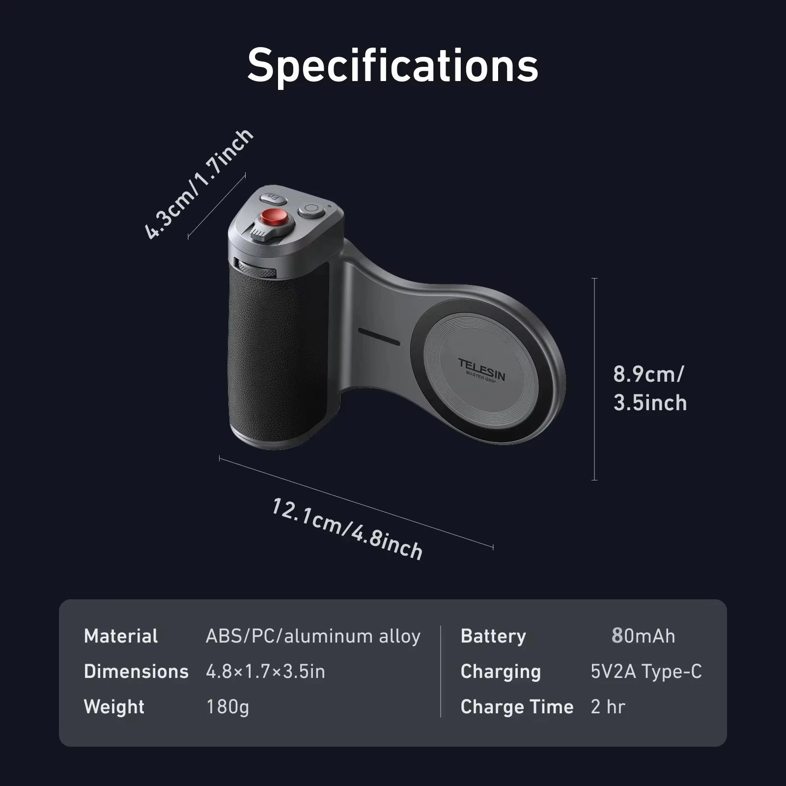 Master Grip – Magnetic Bluetooth Camera Handle for iPhone 17 Pro / Pro MaX