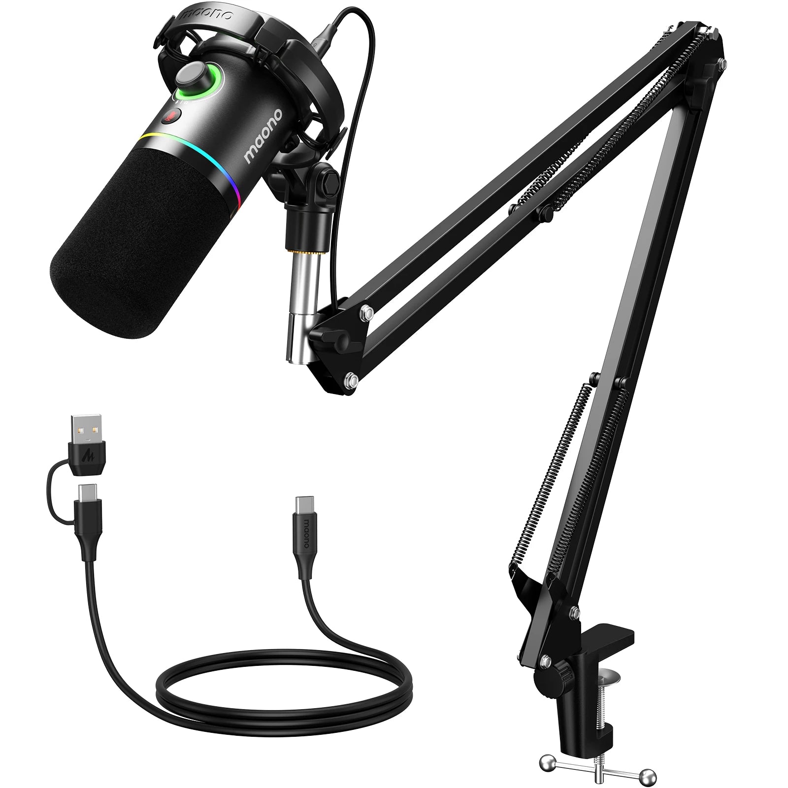 WIRSENS Dynamic Microphone XLR/USB Dual mode Dynamic Mic Podcast