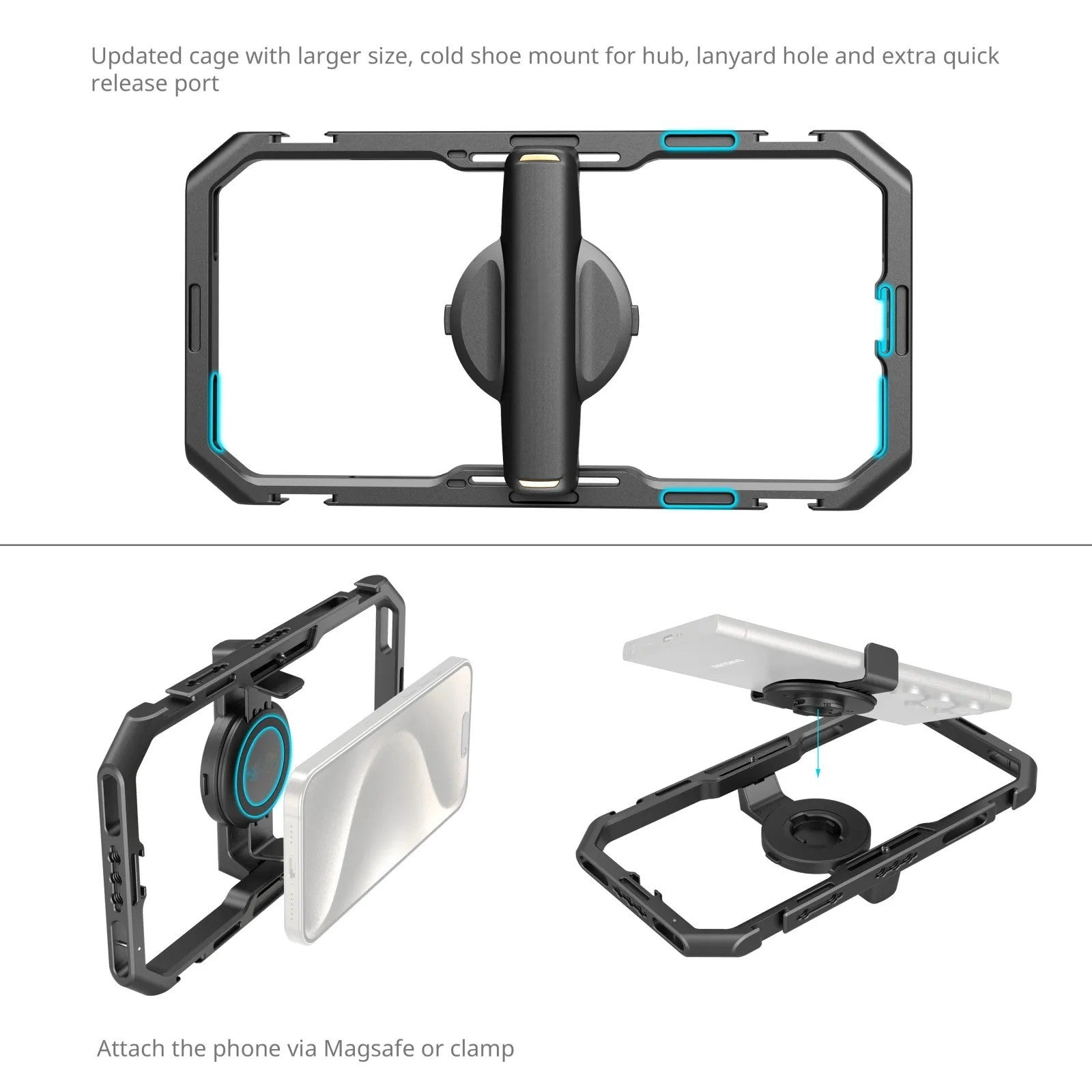 WIRSENS Universal Quick Release Phone Cage Complet Set