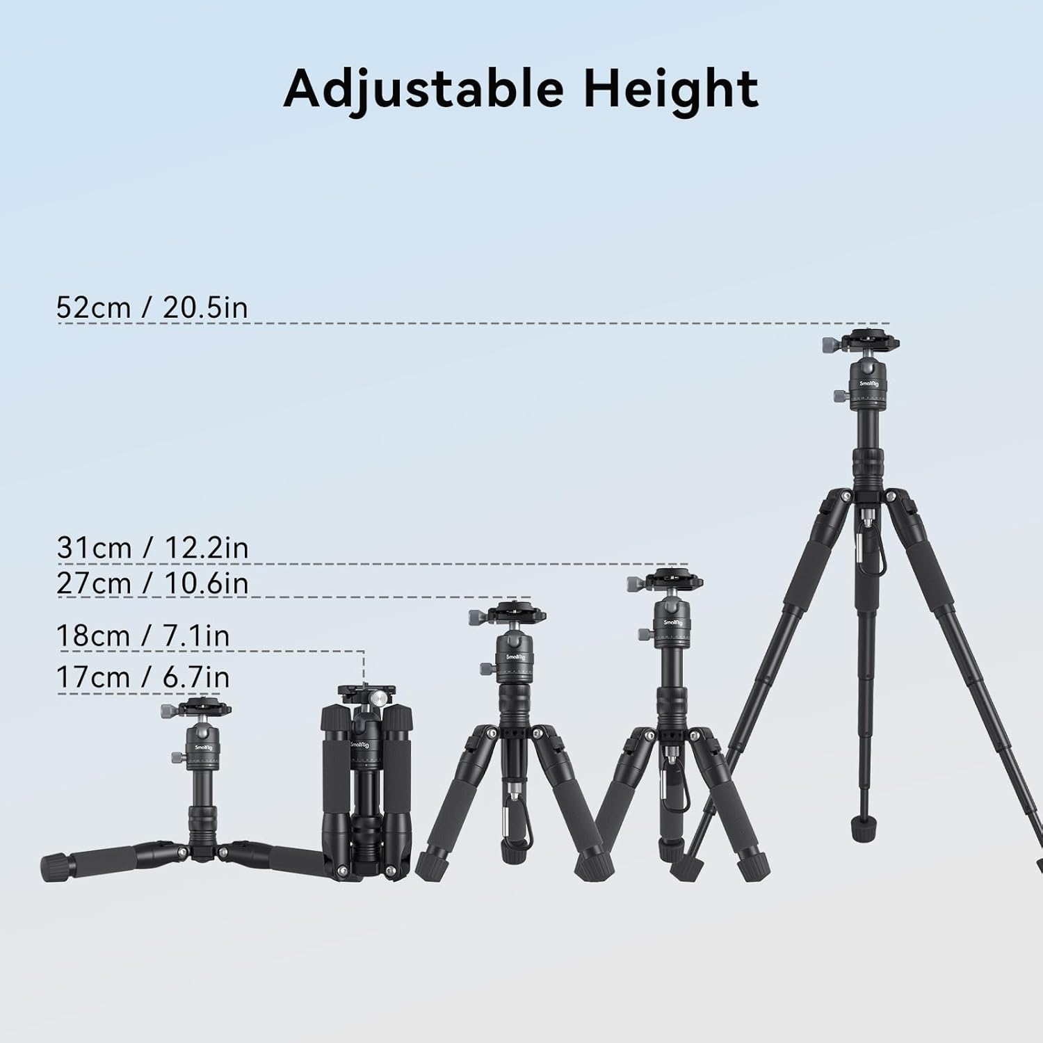 WIRSENS VT-20 Aluminum Mini Table Tripod – Compact. Durable. Exceptionally Stable.