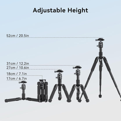 WIRSENS VT-20 Aluminum Mini Table Tripod – Compact. Durable. Exceptionally Stable.