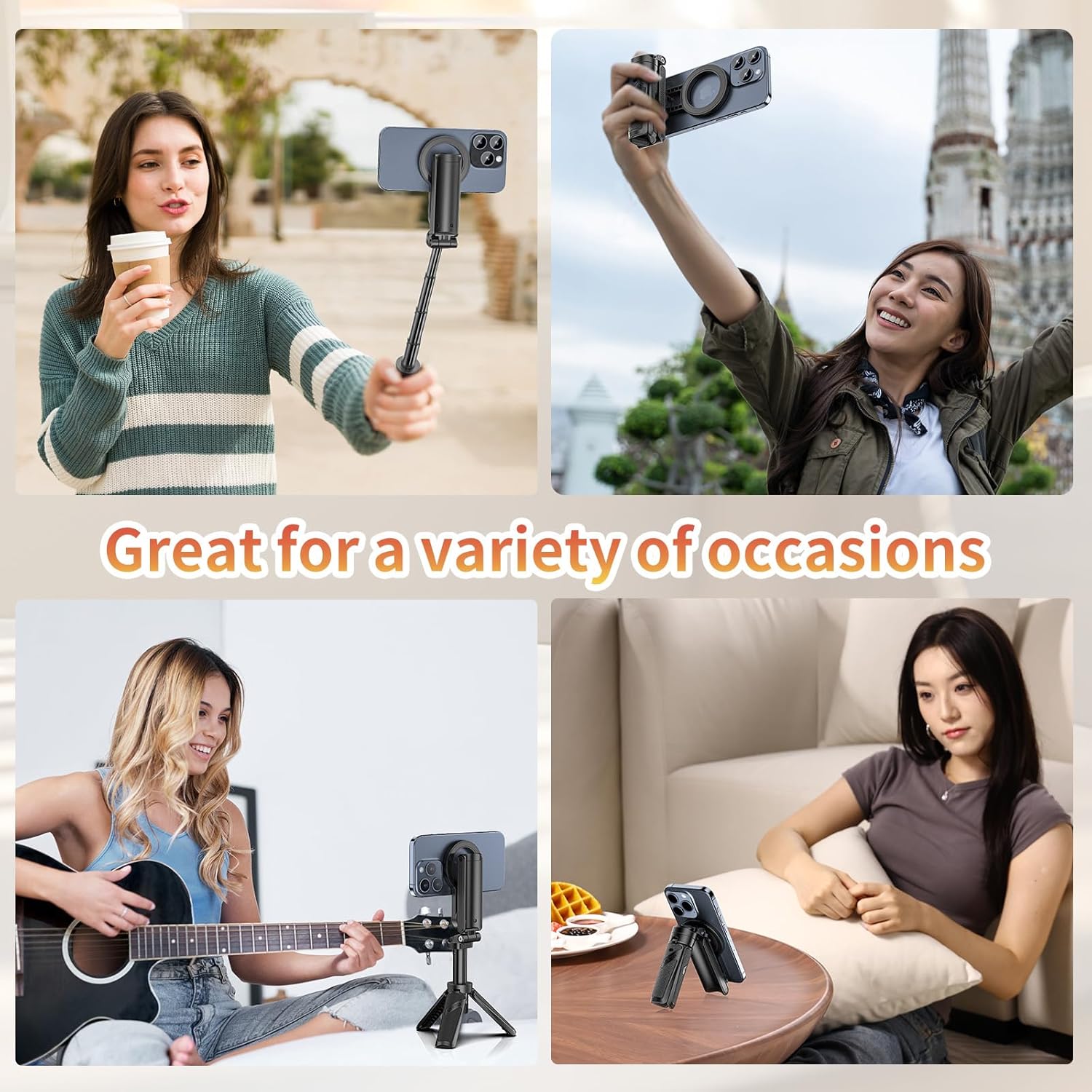 WIRSENS Magnetic Phone Tripod with Wireless Grip – Stability Meets Freedom