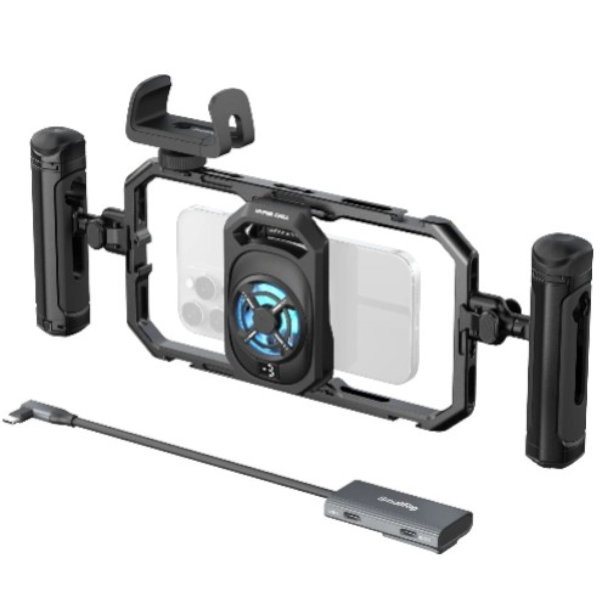 Wirsens All-in-One Smartphone Cage with 15W Active Cooling and USB-C Power