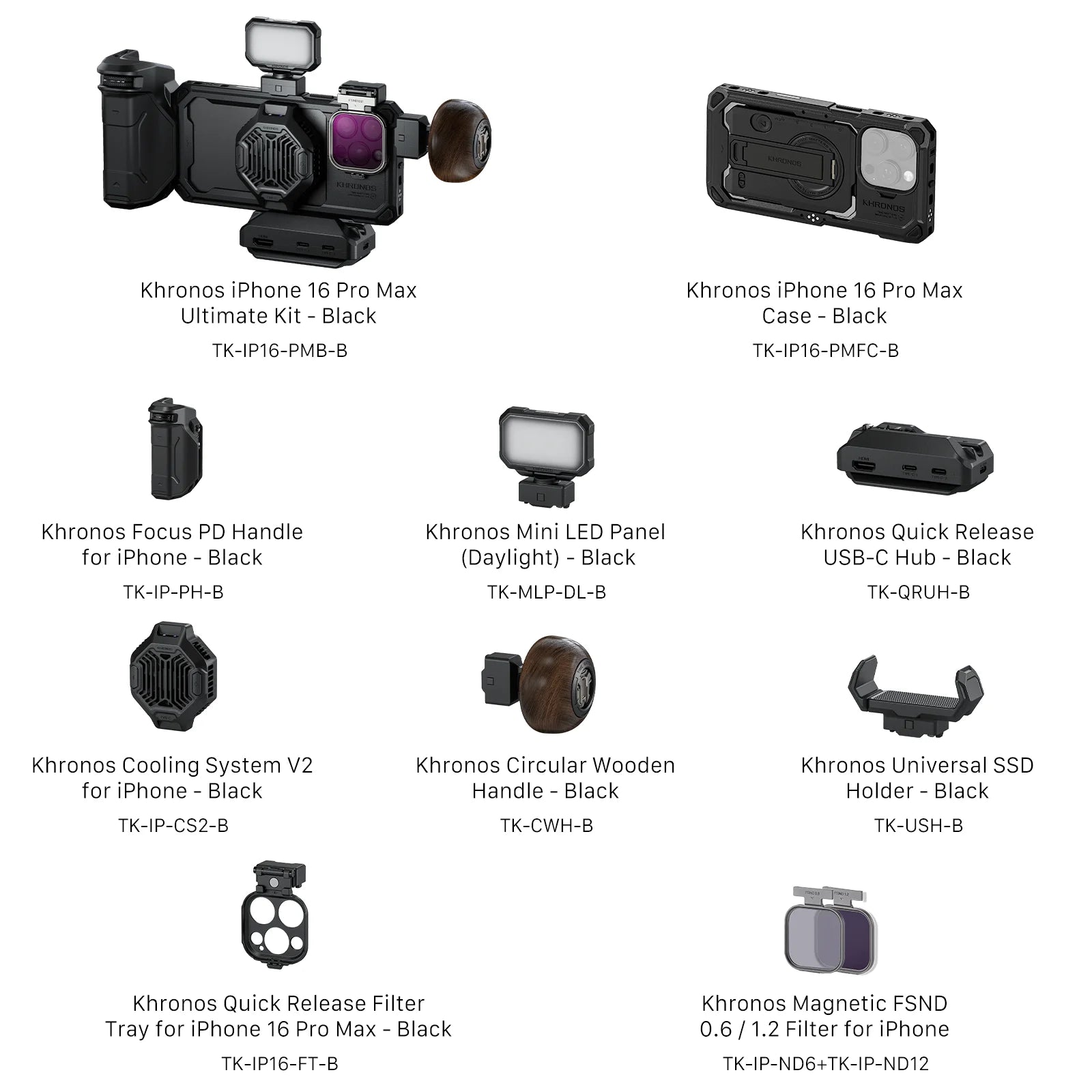Khronos Cage Ecosystem for iPhone 16 Pro / Pro Max — Redefine Mobile Cinematography