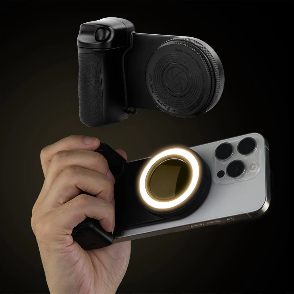Wirsens Bluetooth Selfie Grip with Light & Mirror - Perfect Selfies