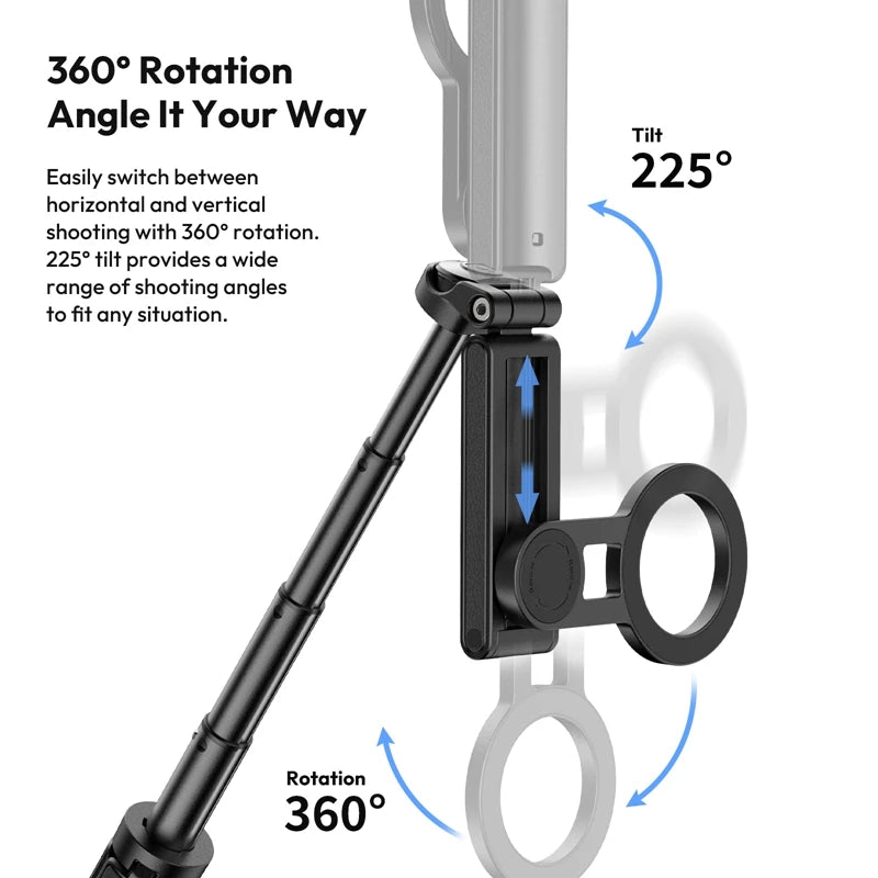 WIRSENS Magnetic Phone Tripod with Wireless Grip – Stability Meets Freedom