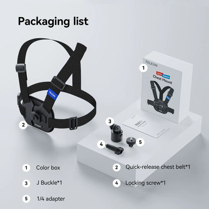 WIRSENS Chest Mount Harness – Hands-Free POV Shooting for Action Cameras and Smartphone