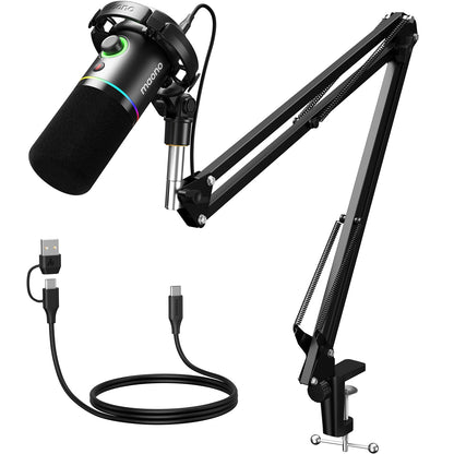 WIRSENS Dynamic Microphone XLR/USB Dual mode Dynamic Mic Podcast