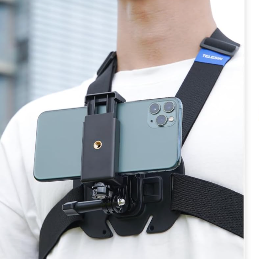 WIRSENS Chest Mount Harness – Hands-Free POV Shooting for Action Cameras and Smartphone