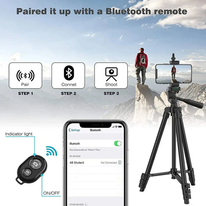 WIRSENS universal Smartphone Tripod – 100 cm + Bluetooth Remote