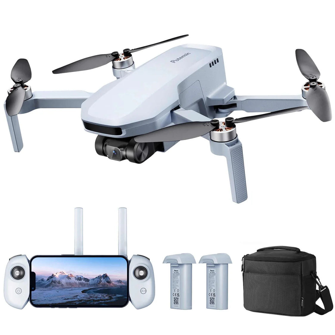 WIRSENS Potensic C0 Single Axis Gimbal 4K GPS Drones Professional Under